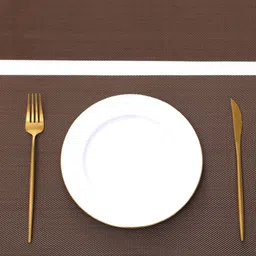 HOKIPO 7 Pieces Solid Tablemats with Table Runner image 2