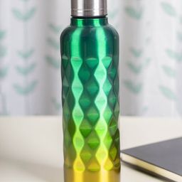 MARKET99  Green & Yellow Printed Stainless Steel Water Bottle 750 ml-3