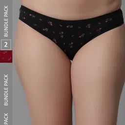 KEX Women Pack Of 2 Floral Printed Cotton Hipster Briefs-picture-47