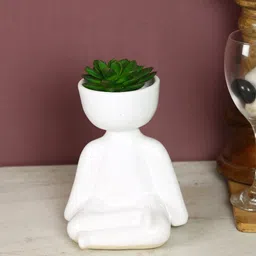Aapno Rajasthan Sets of 2 Man Head Mini Planter Pots-image-28