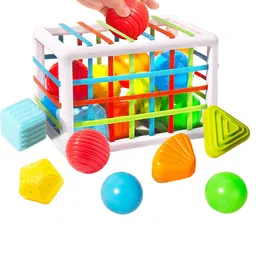ADKD Kids 9 Pcs Shape Sorter Montessori Baby Toys-16