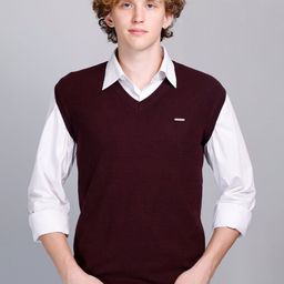 GODFREY V-Neck Woollen Sweater Vest-image-25