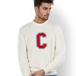 Celio Self Design Round Neck Cotton Pullover Sweater-image-2