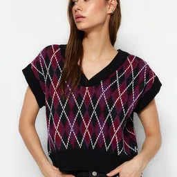 Trendyol Self Design Acrylic Pullover-image-43