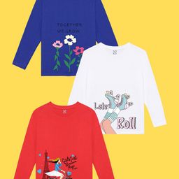 NUSYL Girls Pack Of 3 Printed T-shirt-picture-9