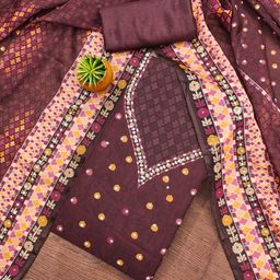 KALINI Printed Organza Unstitched Dress Material-image-88