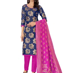MANVAA Floral Woven Design Unstitched Dress Material-image-96