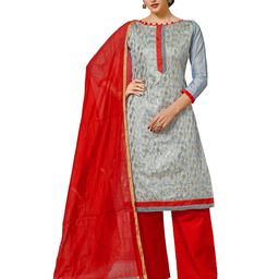MANVAA Ethnic Motif Woven Design Banarasi Unstitched Dress Material-image-53