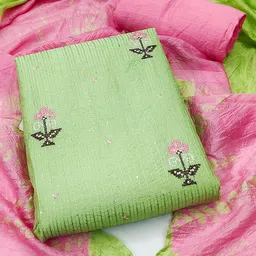KALINI Embroidered Pure Cotton Unstitched Dress Material-picture-29