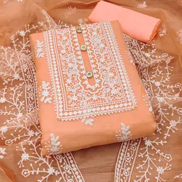 KALINI Ethnic Motifs Embroidered Unstitched Dress Material-image-90