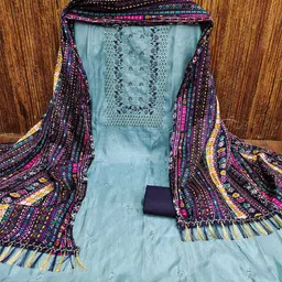 KALINI Floral Embroidered Unstitched Dress Material-image-48