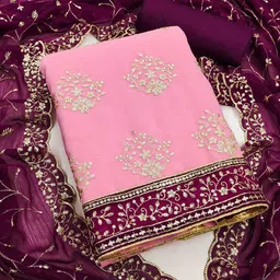 Panzora Embroidered Unstitched Dress Material-image-102