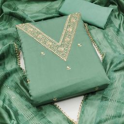 Panzora Floral Embroidered Unstitched Dress Material-picture-25