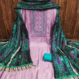 KALINI Floral Embroidered Unstitched Dress Material-image-53