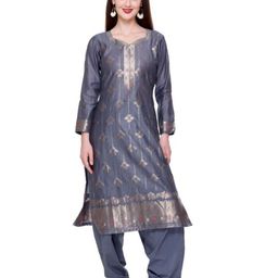 KIDAR Ethnic Motif Woven Design Unstitched Dress Material-image-76