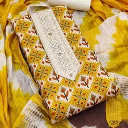SHADOW & SAINING Ethnic Motifs Embroidered Unstitched Dress Material-picture-36