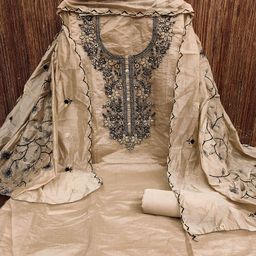 MANVAA Floral Embroidered Unstitched Dress Material-image-59