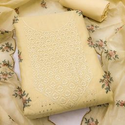 KALINI Ethnic Motifs Embroidered Sequined Unstitched Dress Material-picture-41