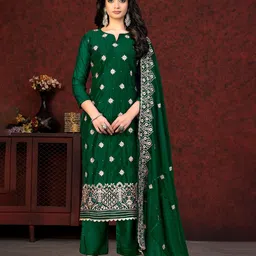 KALINI Ethnic Motifs Embroidered Unstitched Dress Material-image-90