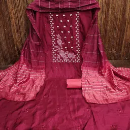 KALINI Ethnic Motifs Embroidered Unstitched Dress Material-image-61