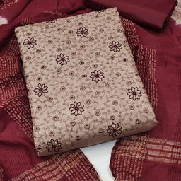 MANVAA Floral Embroidered Sequinned Unstitched Dress Material-image-16
