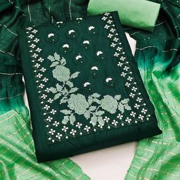 MANVAA Floral Embroidered Sequinned Unstitched Dress Material-image-18