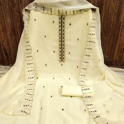MANVAA Floral Embroidered Sequinned Unstitched Dress Material-image-48