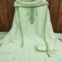 MANVAA Floral Embroidered Sequinned Unstitched Dress Material-image-46