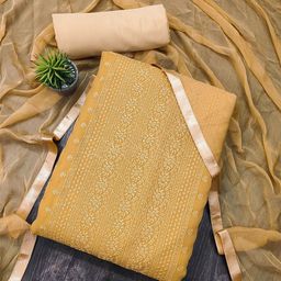 KALINI Ethnic Motifs Embroidered Silk Georgette Unstitched Dress Material-image-76