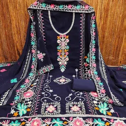 Panzora Embroidered Unstitched Dress Material-image-82