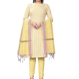 KALINI Striped Unstitched Dress Material-image-28