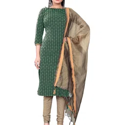 KALINI Geometric Woven Design Unstitched Dress Material-image-81