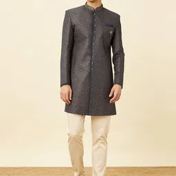 Manyavar Men Woven Design Sherwani With Churidar-image-59