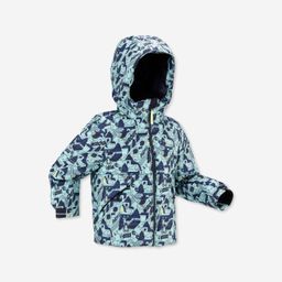 Kids’ extra warm, waterproof padded ski jacket 100 Warm - Blue Patterned-image-21