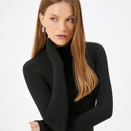 Koton Women Colourblocked Striped Sweater Vest-picture-44