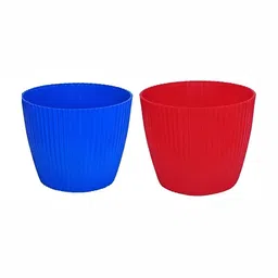 appeasy Red & Blue 2-Pcs Textured Planters-24