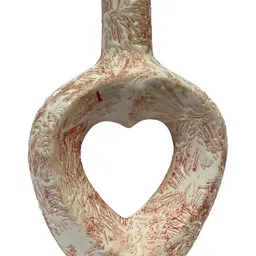 Crazy Sutra Red & White Textured Ceramic Vase-58