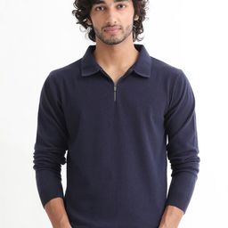 RARE RABBIT Men Griffin Regular Fit Shirt Collar Sweater-image-30