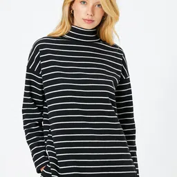 Koton Striped Turtle Neck Long Sleeves Pullover-image-98