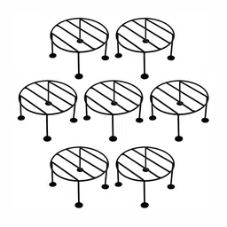 appeasy 7 Pcs Black Metal Pot Stands-11