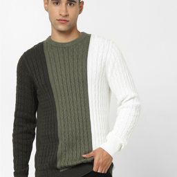 Celio Cable Knit Round Neck Cotton Pullover-image-63