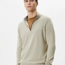 Koton Mock Collar Pure Cotton Pullover-image-74