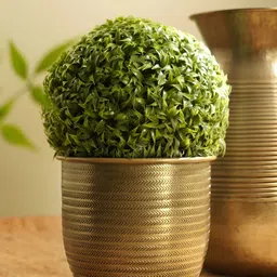 Pure Home and Living Brown Antique Finished Textured Aluminium Planter-picture-49
