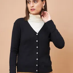 Gipsy V-Neck Long Sleeves Acrylic Cardigan-picture-57