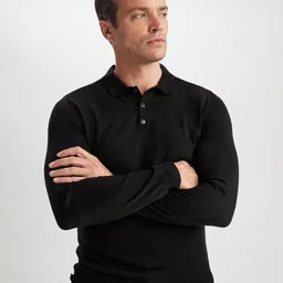 DeFacto Men Shirt Collar Acrylic Pullover-image-99