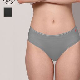 AshleyandAlvis Women Pack of 2 Solid Anti-Bacterial Bamboo MicroModal Hipster AA-HP-EB-MG-image-61