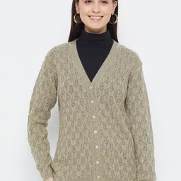 CREATIVE LINE Cable Knit Woollen Cardigan-picture-19