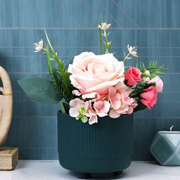 TAYHAA Green Textured Ceramic Planter-56