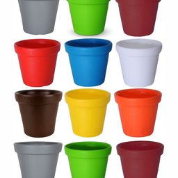 appeasy Grey & Green 12Pcs Metal Planters-16