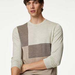 Marks & Spencer Colourblocked Woollen Pullover-picture-20